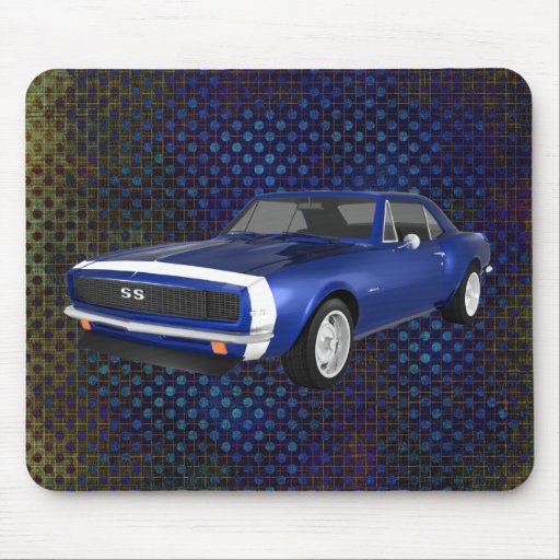 Camaro 1967 SS: Final azul: Mousepad Alfombrilla De Ratón