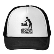 Cambiador oficial del pañal gorros bordados