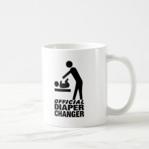 Cambiador oficial del pañal taza de café
