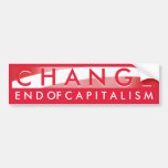 Cambie el final del capitalismo etiqueta de parachoque