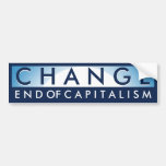 Cambie el final del capitalismo etiqueta de parachoque