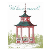 Cambio de la pagoda de tarjetas de la dirección tarjetas postales