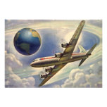 Cambio del mundo del vuelo del aeroplano del vinta invitación