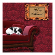 Cambio del sofá del perrito de postales de la dire invitaciones personales 