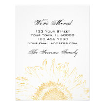 Cambio gráfico del girasol de invitación de la dir