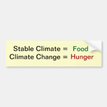 Cambio y comida de clima pegatina de parachoque