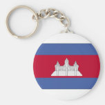 Camboya-grande-bandera Llavero Personalizado