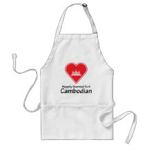 Camboyano feliz casado delantal