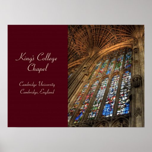 ~ Cambridge, Inglaterra de College Chapel de rey Poster
