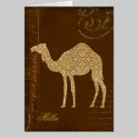 Camello Notecard personalizado silueta tarjetas