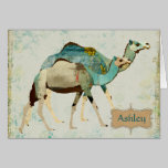 Camellos azules soñadores Notecard tarjetas
