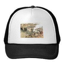 Camille Pissarro - puente lluvioso 1896 del río de Gorras De Camionero