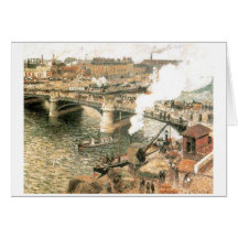 Camille Pissarro - puente lluvioso 1896 del río de Felicitación