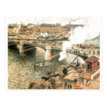 Camille Pissarro - puente lluvioso 1896 del río de Postal