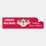 Caminante de Politics_Liberate Wisconsin_UnElect S Etiqueta De Parachoque