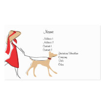 Caminante elegante del perro plantillas de tarjetas de visita