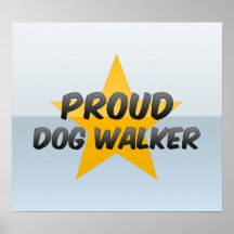 Caminante orgulloso del perro impresiones