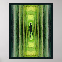 Caminante verde delgado posters