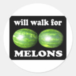 caminará para los melones en negro etiqueta