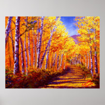 Camino de la montaña de Aspen Posters