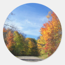 camino del otoño pegatinas  