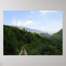 Camino español de la montaña poster