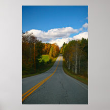 caminos del follaje de otoño de New Hampshire Impresiones