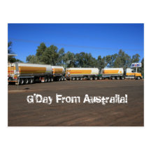 Camión australiano del tren de camino tarjetas postales