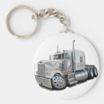 Camión del blanco de Kenworth w900 Llavero Personalizado