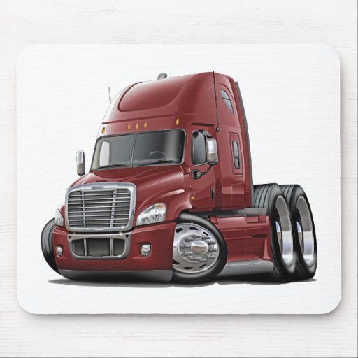 Camión marrón de Freightliner Cascadia Tapetes De Ratón