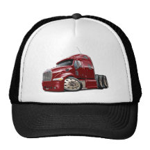 Camión marrón de Peterbilt Gorras