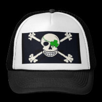 Camionero alegre de Rogelio del cráneo irlandés gorras