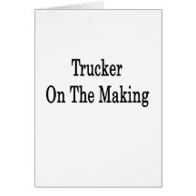 Camionero en la fabricación felicitaciones