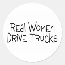 Camiones de la impulsión de las mujeres reales pegatinas  