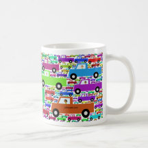 camioneta pickup taza de café