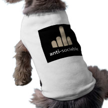 Camisa Anti-Sociable del perro Camisetas De Mascota