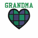 Camisa bordada abuela a cuadros del corazón chaqueta