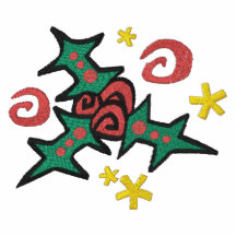 Camisa bordada acebo del navidad