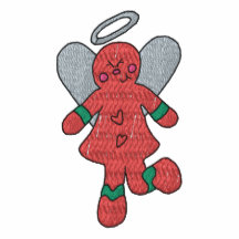 Camisa bordada ángel de la galleta del pan de jeng camiseta polo