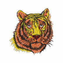 Camisa bordada cara del tigre
