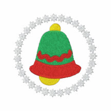 Camisa bordada de Bell de navidad