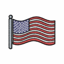 Camisa bordada de la bandera americana