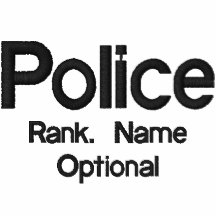 Camisa bordada de la policía