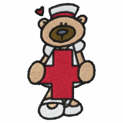 Camisa bordada enfermera del oso de peluche Camisa bordada enfermera del oso de peluche