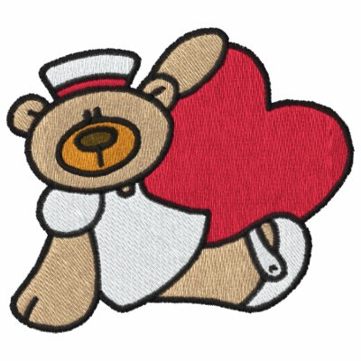 Camisa bordada enfermera del oso de peluche Camisa bordada enfermera del oso de peluche