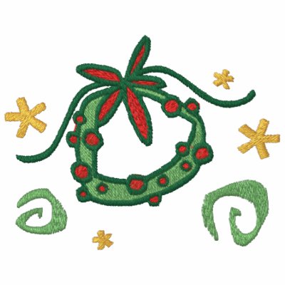 Camisa bordada guirnalda del navidad