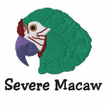 Camisa bordada Macaw severo (camiseta)