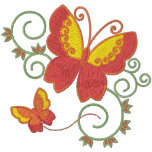 Camisa bordada mariposa preciosa de la caída