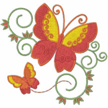 Camisa bordada mariposa preciosa de la caída