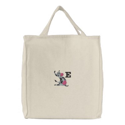 Camisa bordada monograma de la vaca de la letra E Bolsas